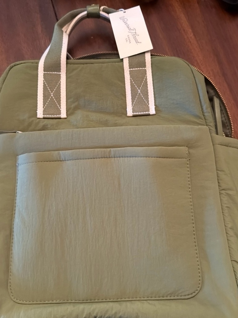 Universal Thread Olive Green Backpack Tote with Top Handles